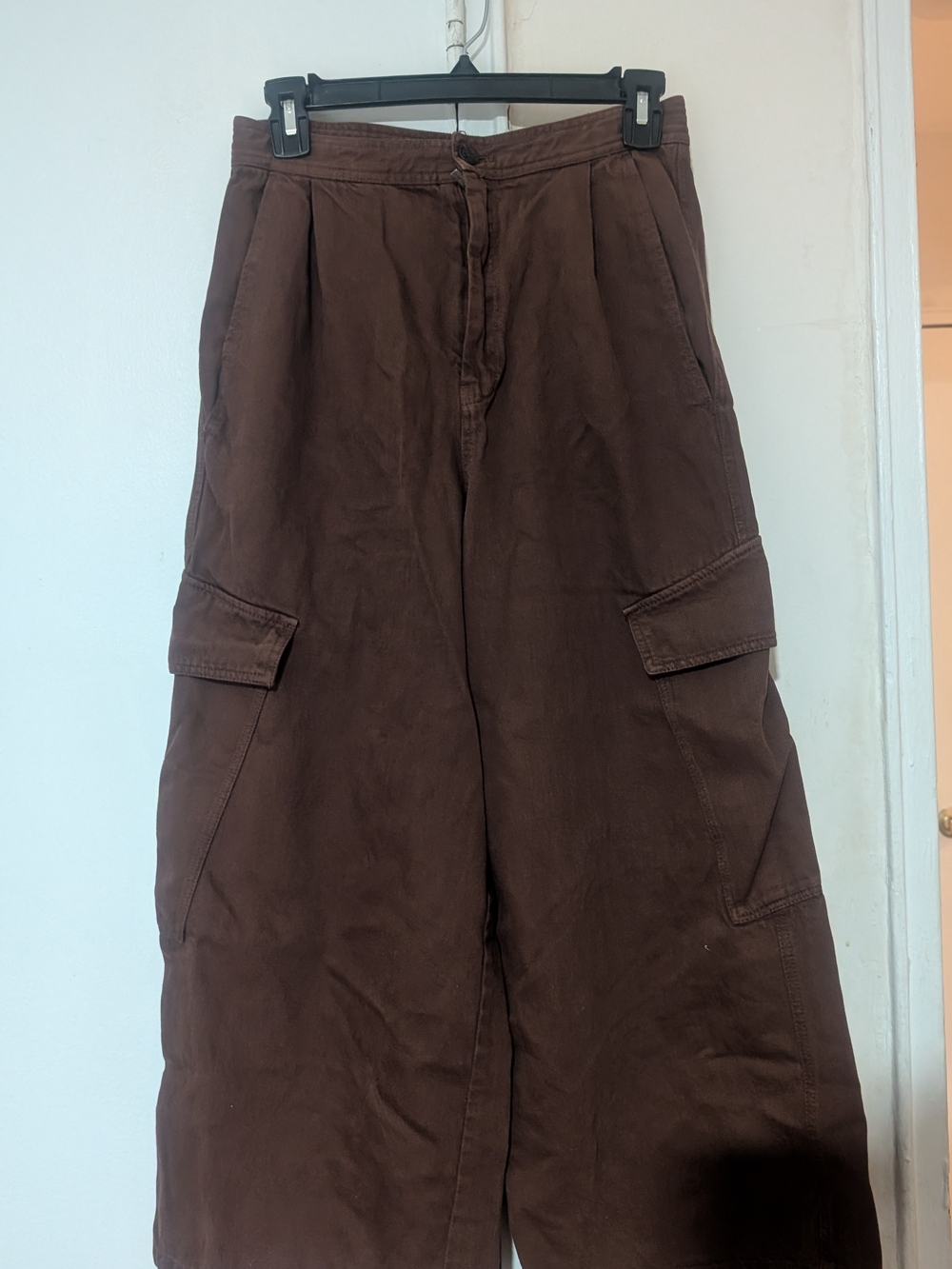 Zara Brown Wide-Leg Cargo Pants for Kids